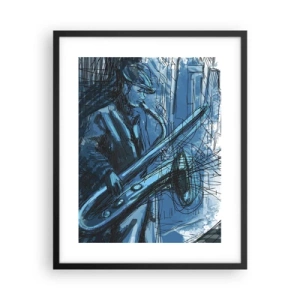 Pôster com moldura preta - Rapsódia Urbana - 40x50 cm
