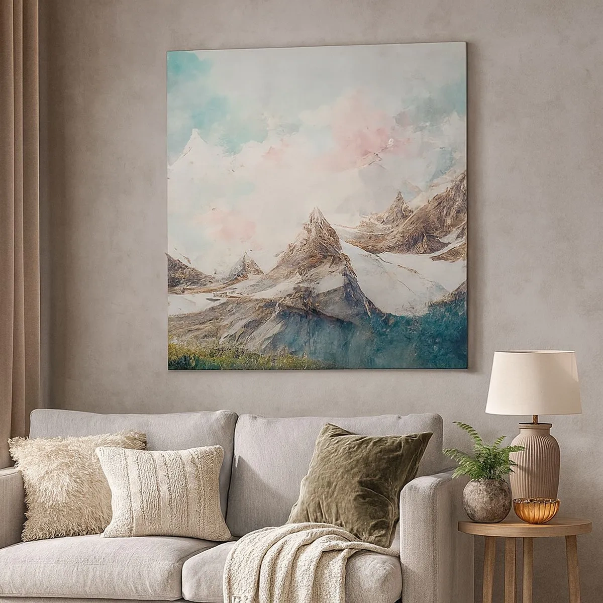 Quadro em tela - Lâminas de rocha - 30x30 cm