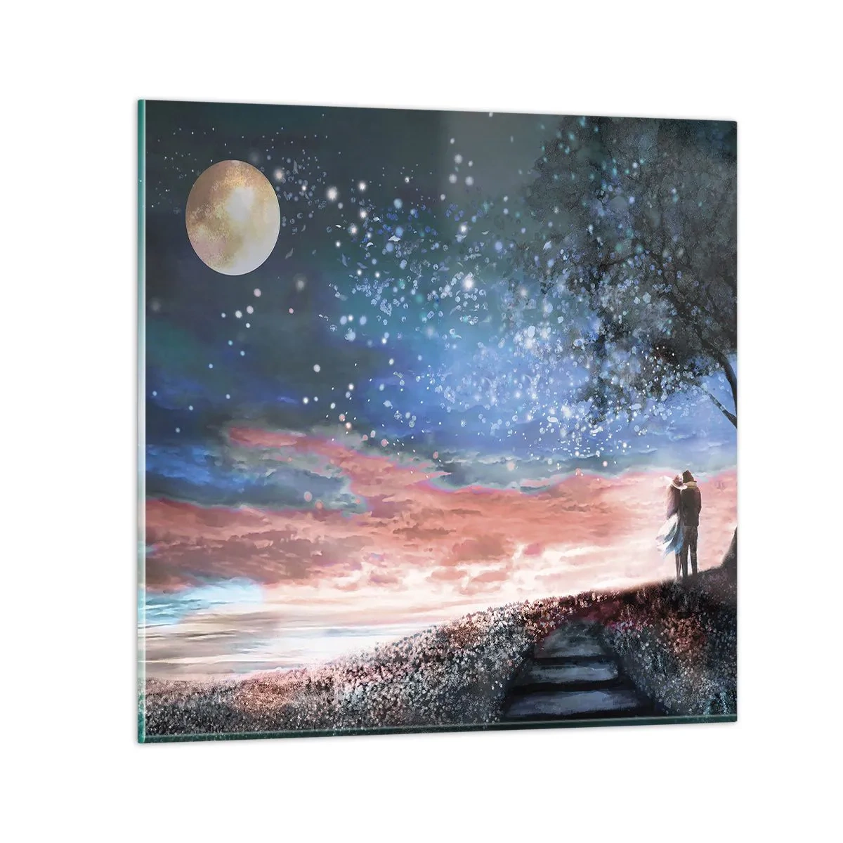 Quadro em vidro - Espetáculo estrelado - 30x30 cm