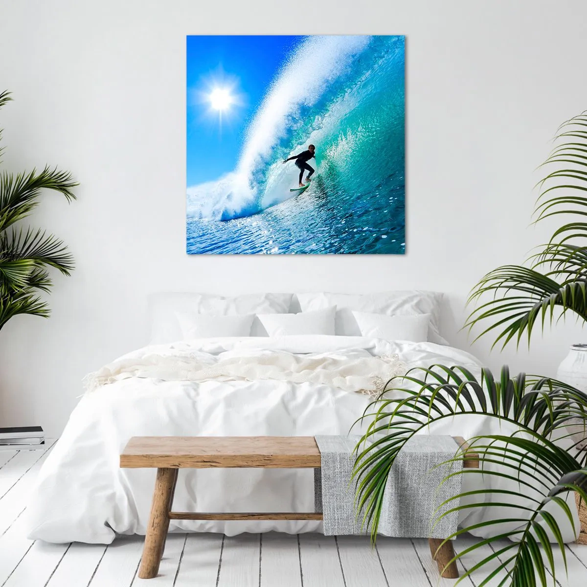 Quadro em tela - Azul gigante - 60x60 cm