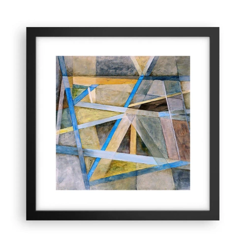 Pôster com moldura preta - Em linha reta ou na diagonal? - 30x30 cm