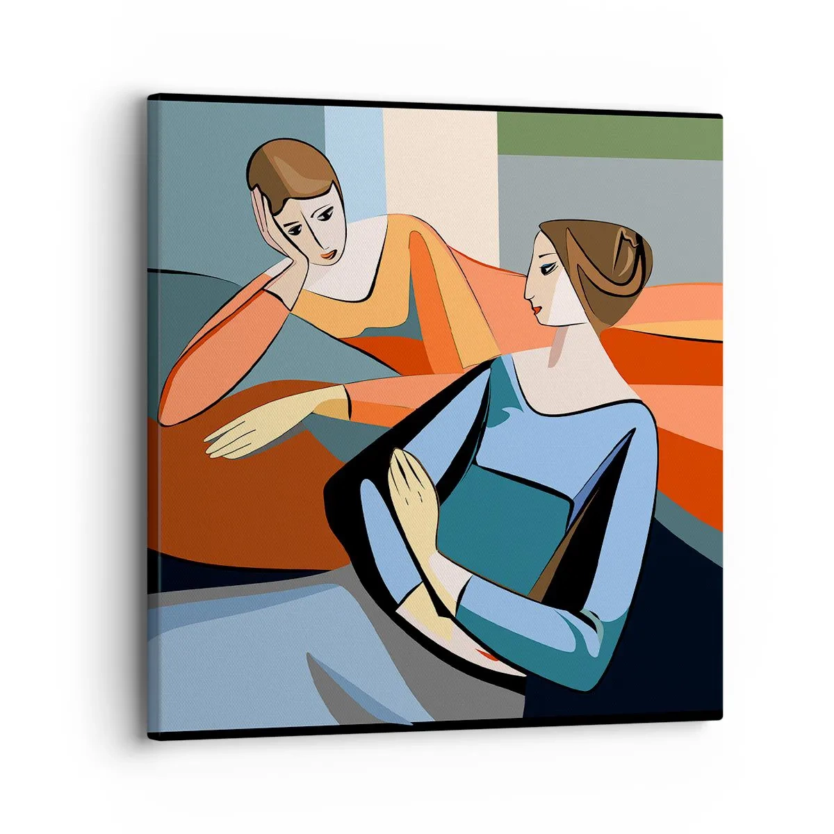 Quadro em tela - Um momento de confiança - 30x30 cm