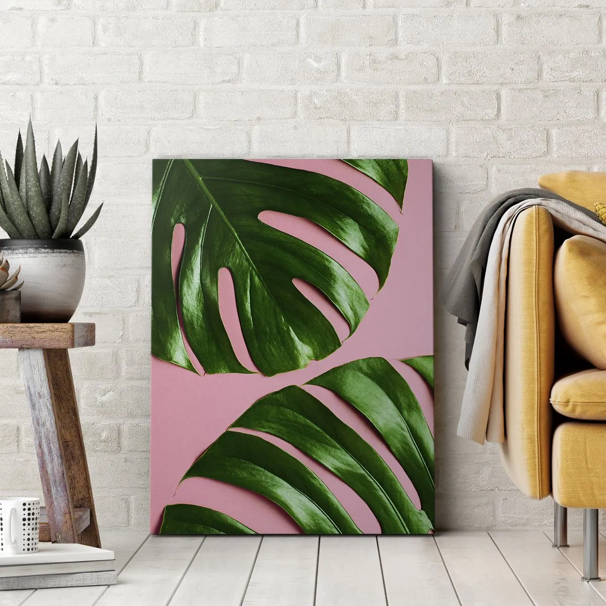 Quadro em tela - Encontro verde - 50x70 cm