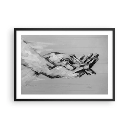 Pôster com moldura preta - Início... - 70x50 cm