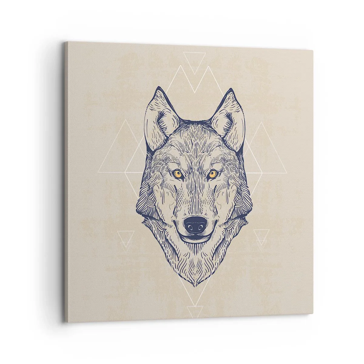 Quadro em tela - Alfa com um olhar penetrante - 60x60 cm