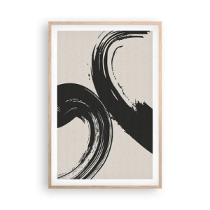 Pôster com moldura de carvalho claro - Varrer e circular - 61x91 cm