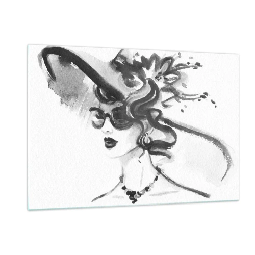 Quadro em vidro - Uma dama com caráter - 120x80 cm
