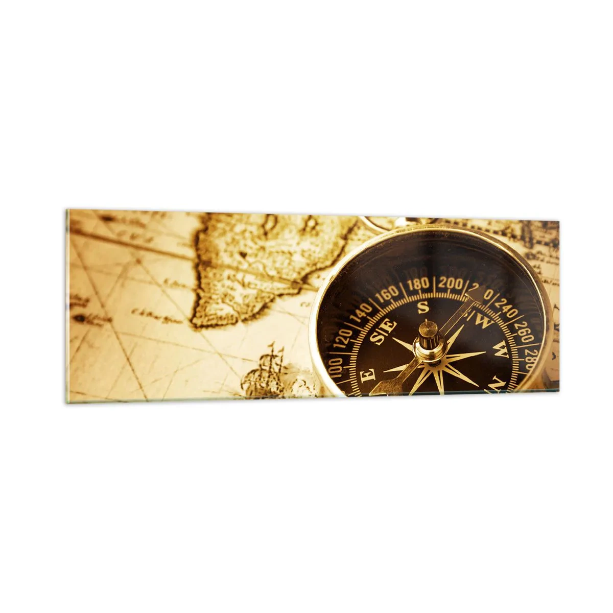 Quadro em vidro - Oriente ou Ocidente? - 90x30 cm