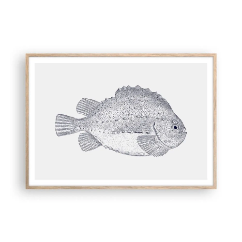 Pôster com moldura de carvalho claro - Para o álbum do naturalista - 100x70 cm