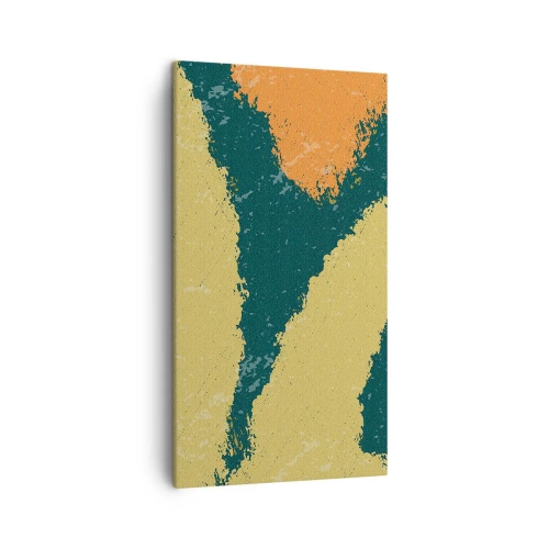 Quadro em tela - Abstração – movimento lento - 45x80 cm