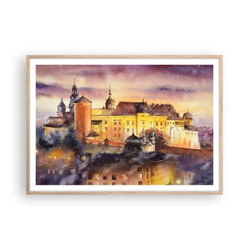 Pôster com moldura de carvalho claro - História e conto de fadas - 100x70 cm