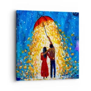 Quadro em tela - A magia de uma noite chuvosa? - 40x40 cm