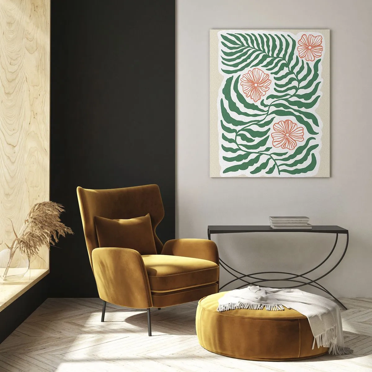 Quadro em vidro - Florescendo em verde - 50x70 cm
