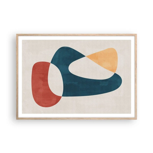 Pôster com moldura de carvalho claro - Influências e metamorfoses - 100x70 cm