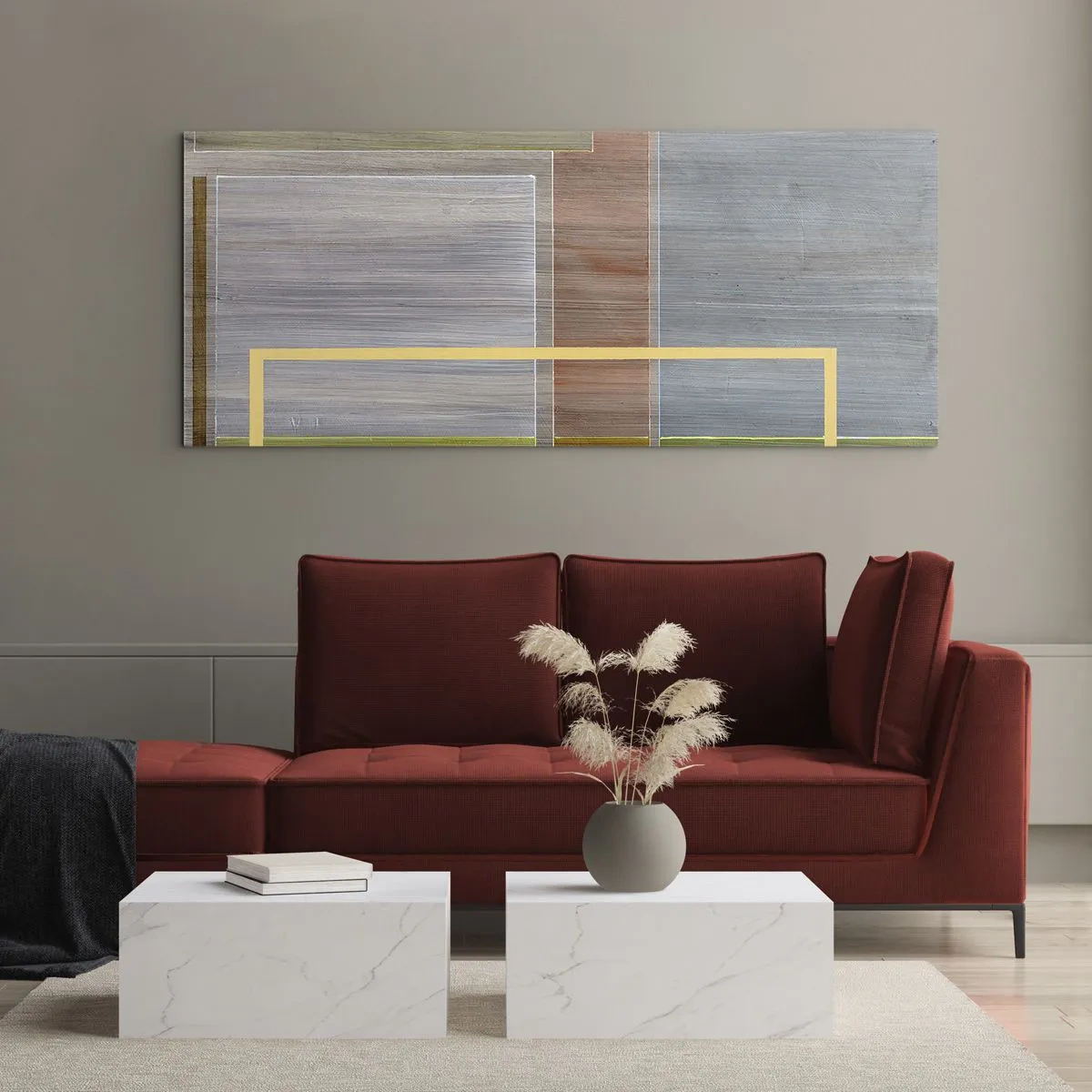 Quadro em vidro - Simples e calmo - 100x40 cm