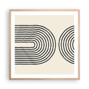 Pôster com moldura de carvalho claro - Em um momento... - 60x60 cm