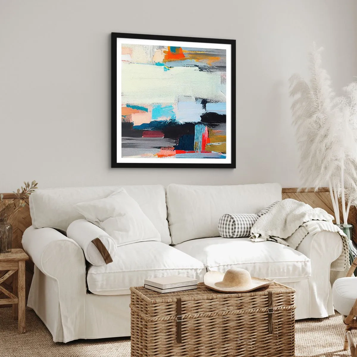 Pôster com moldura preta - Há um método? - 60x60 cm