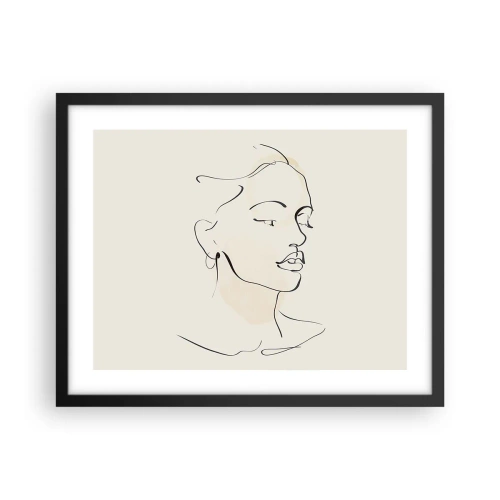 Pôster com moldura preta - Uma certa linha - 50x40 cm