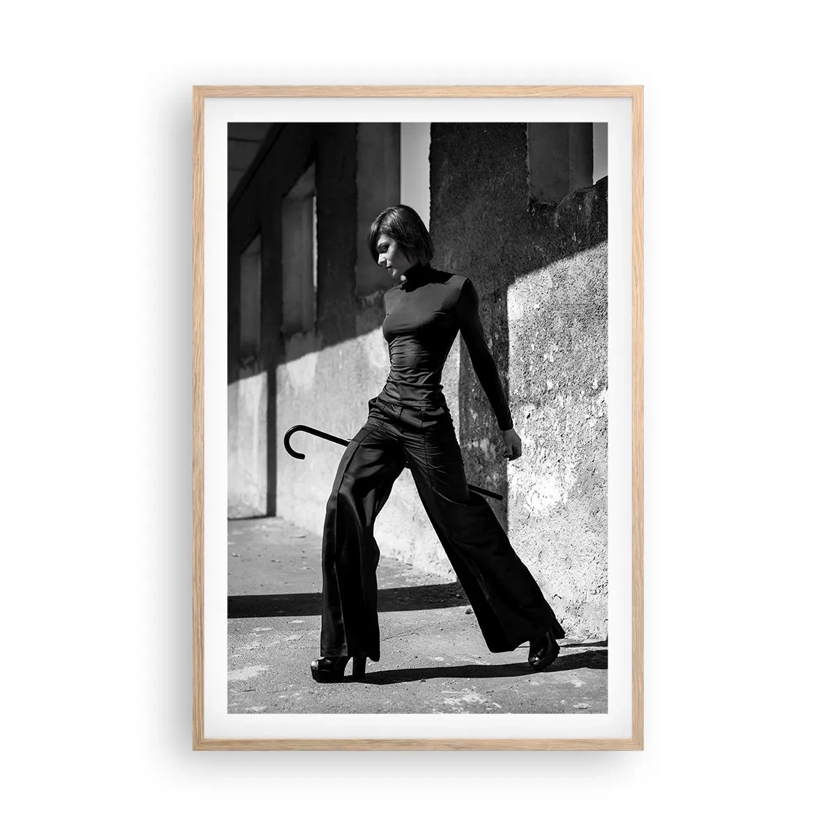 Pôster com moldura de carvalho claro - Elegância urbana - 61x91 cm