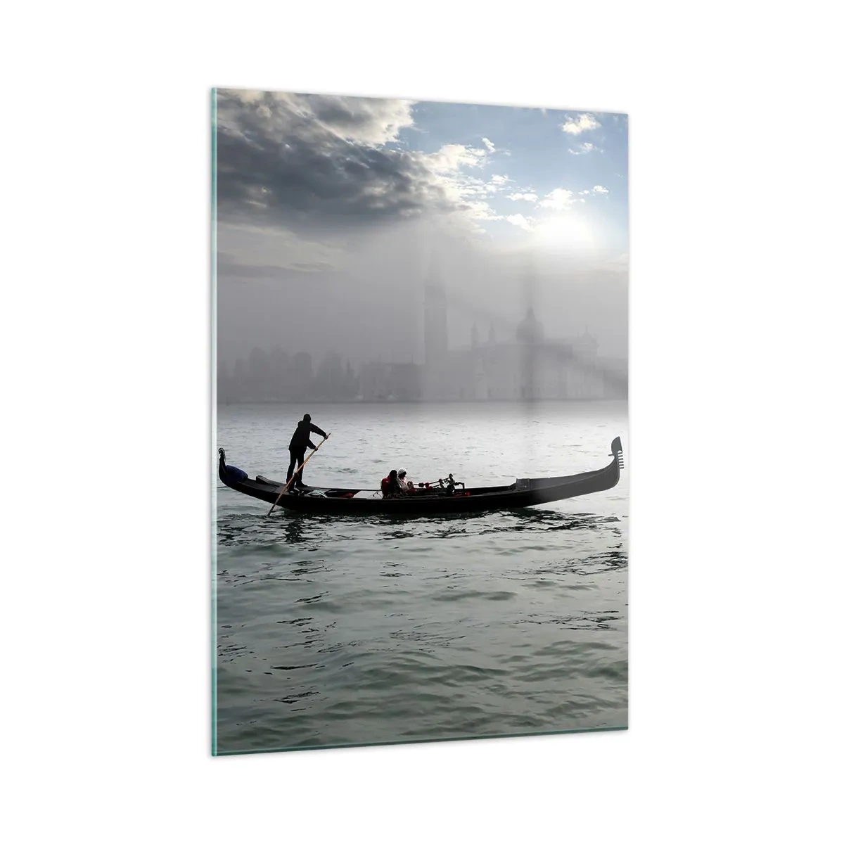 Quadro em vidro - Uma cidade fabulosa feita de água e nevoeiro - 50x70 cm