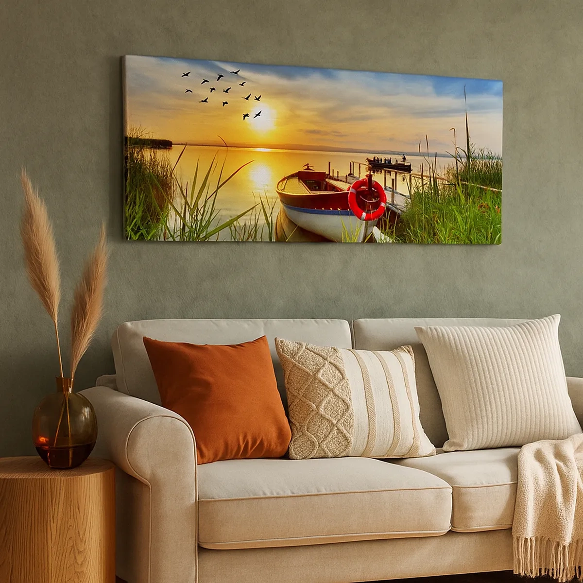 Quadro em tela - Os corvos-marinhos já estão de saída - 30x30 cm