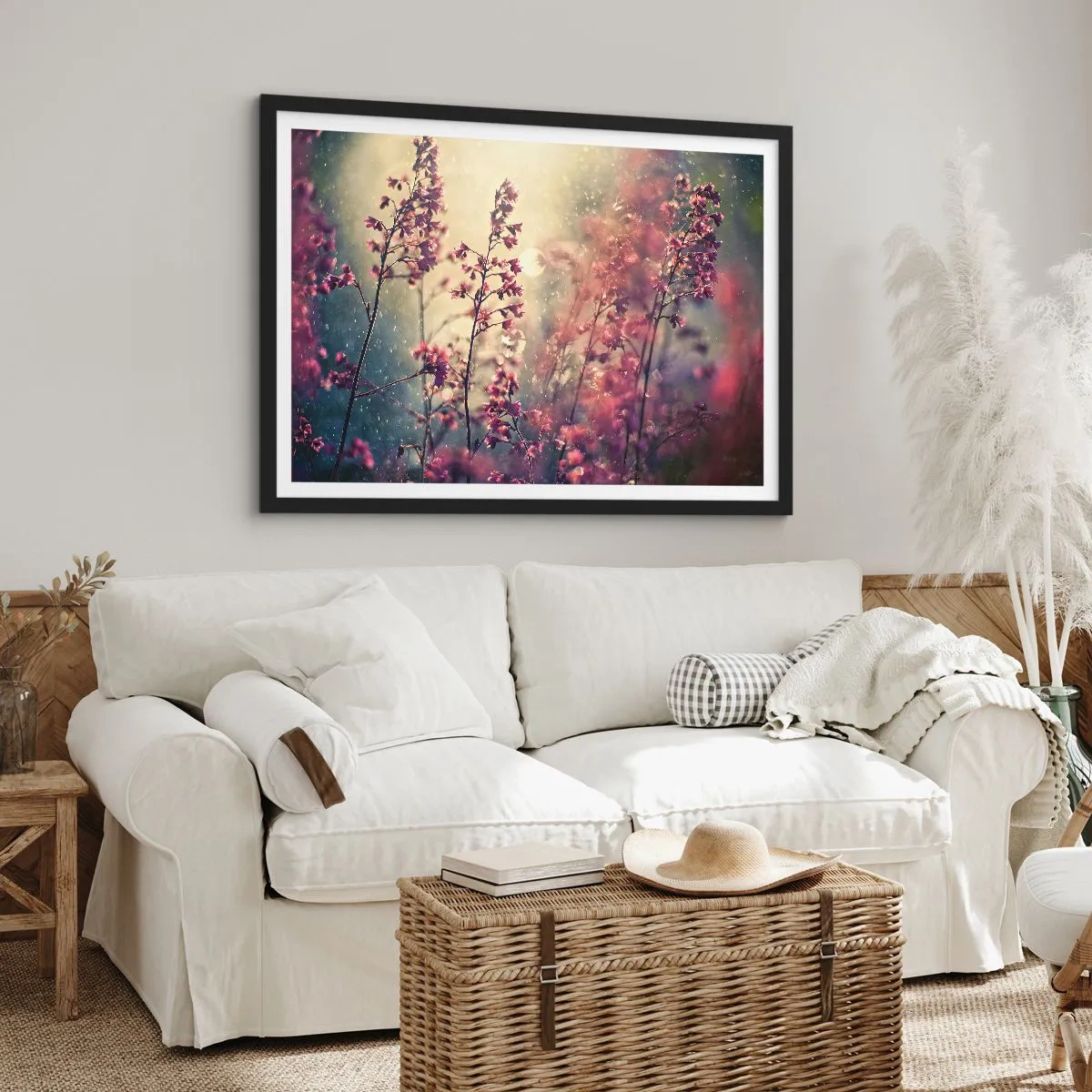 Pôster com moldura preta - Jardim Secreto - 91x61 cm