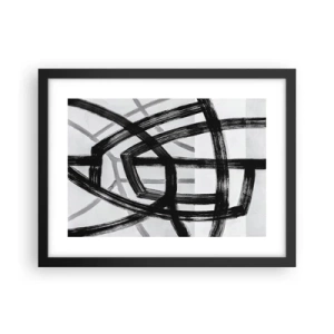 Pôster com moldura preta - Profundidade de construção - 40x30 cm