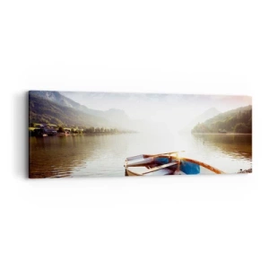 Quadro em tela - Sobre águas grandes e límpidas - 90x30 cm