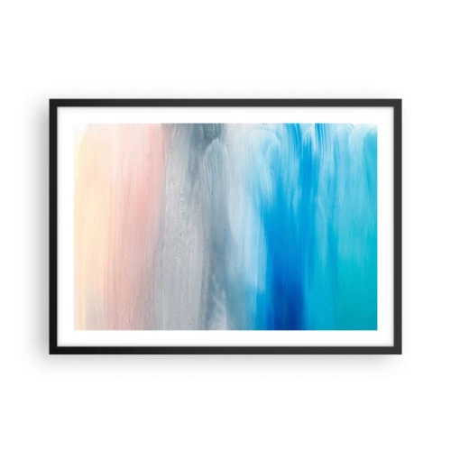 Pôster com moldura preta - Elementos: ar - 70x50 cm