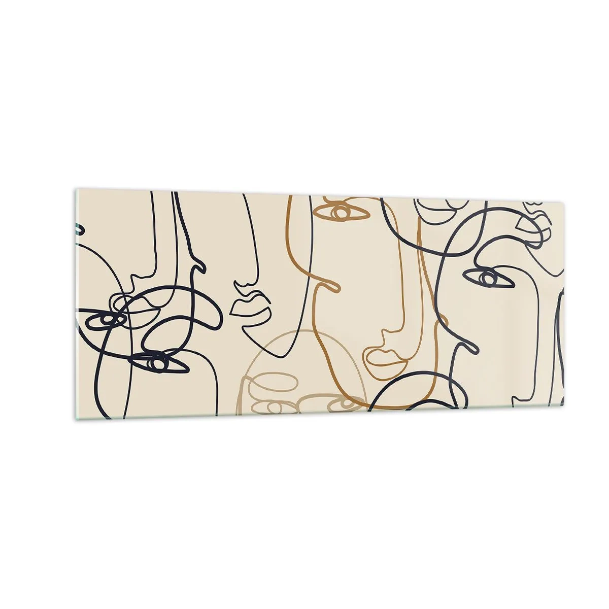 Quadro em vidro - Retrato multiplicado - 100x40 cm