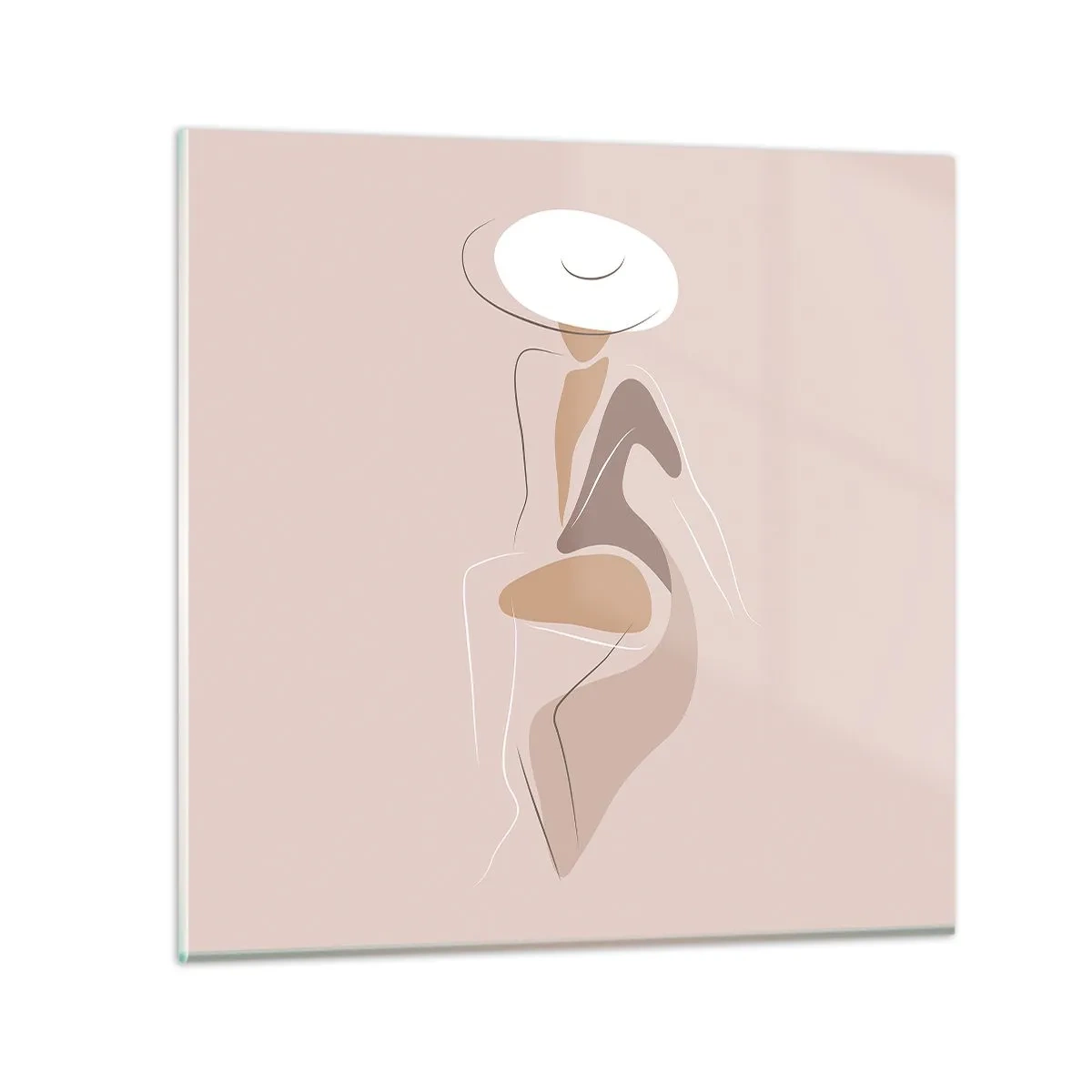 Quadro em vidro - Ser uma dama - 40x40 cm