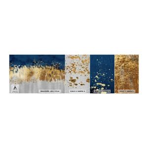 Amostra de Papel de Parede Standard Eco - Uma composição moderna com brilho - Pedaço, Art Deco, Glamour - 100x30 cm