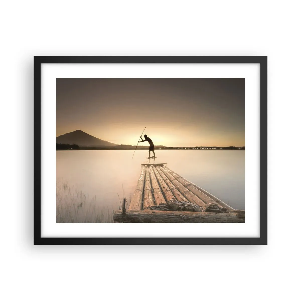 Pôster com moldura preta - Antes de descansar - 50x40 cm