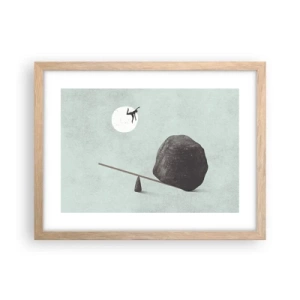 Pôster com moldura de carvalho claro - Um sonho tornado realidade - 40x30 cm