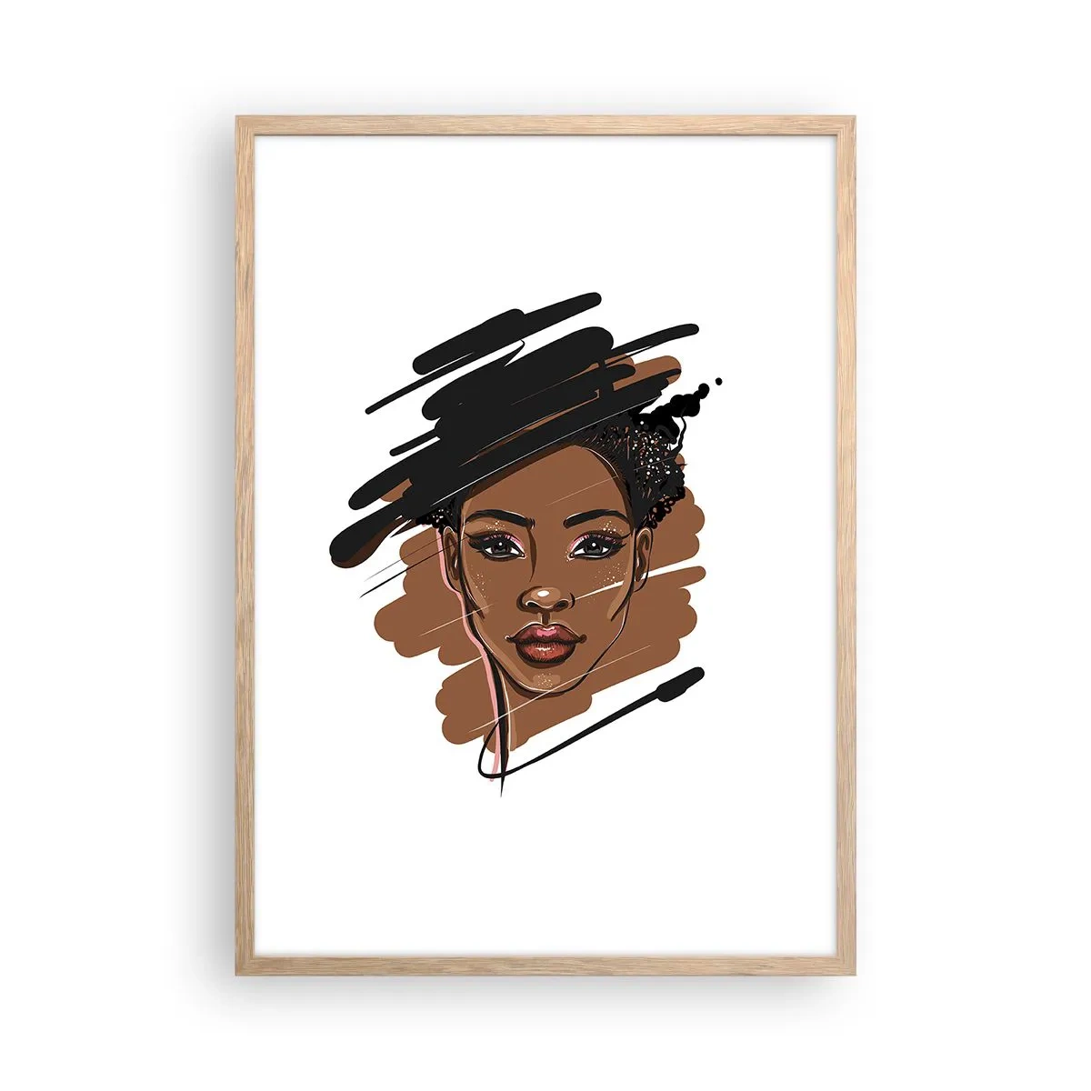 Pôster com moldura de carvalho claro - Doce como chocolate - 50x70 cm