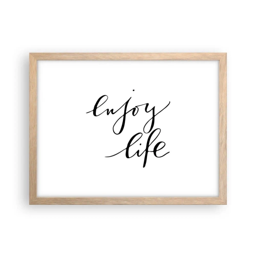 Pôster com moldura de carvalho claro - Nada mais... - 40x30 cm