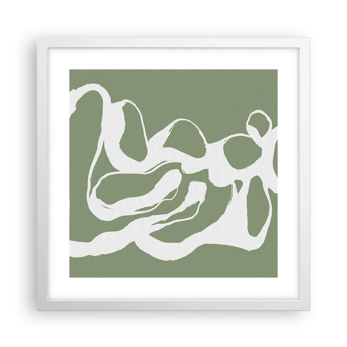 Pôster em moldura branca - A chamada do espaço - 40x40 cm