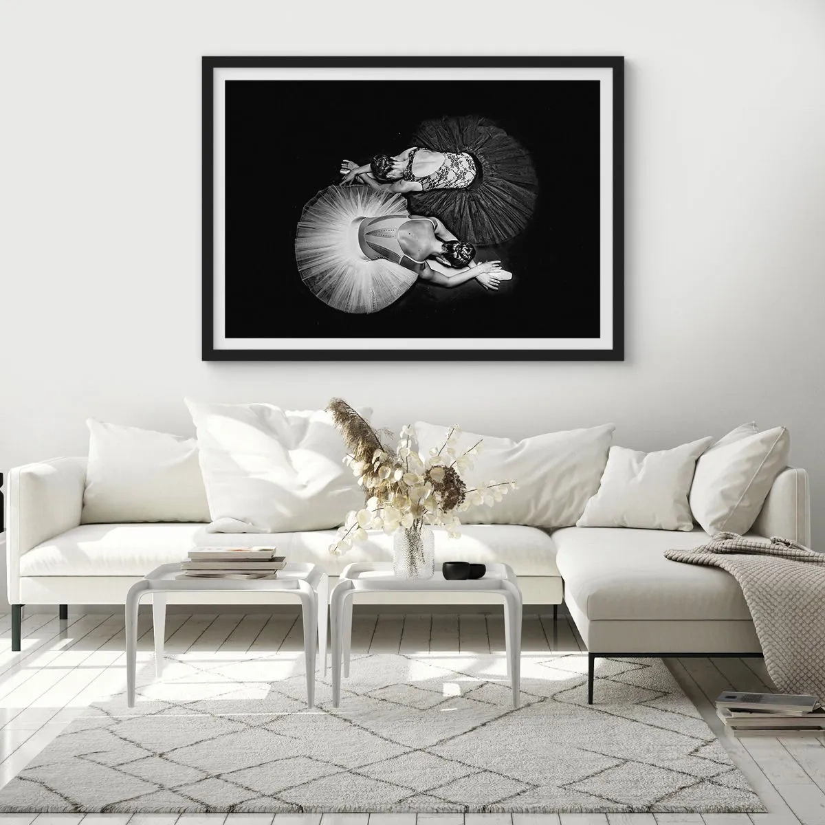 Pôster com moldura preta - Jin e yang – o equilíbrio perfeito - 91x61 cm