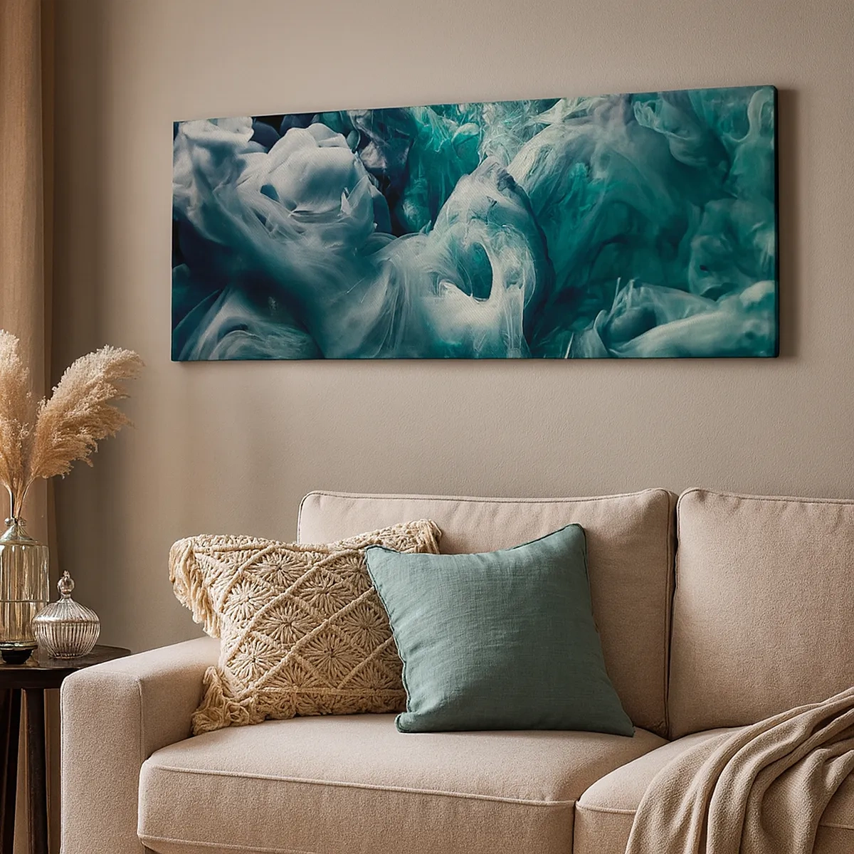 Quadro em tela - Movimento de cores - 30x30 cm