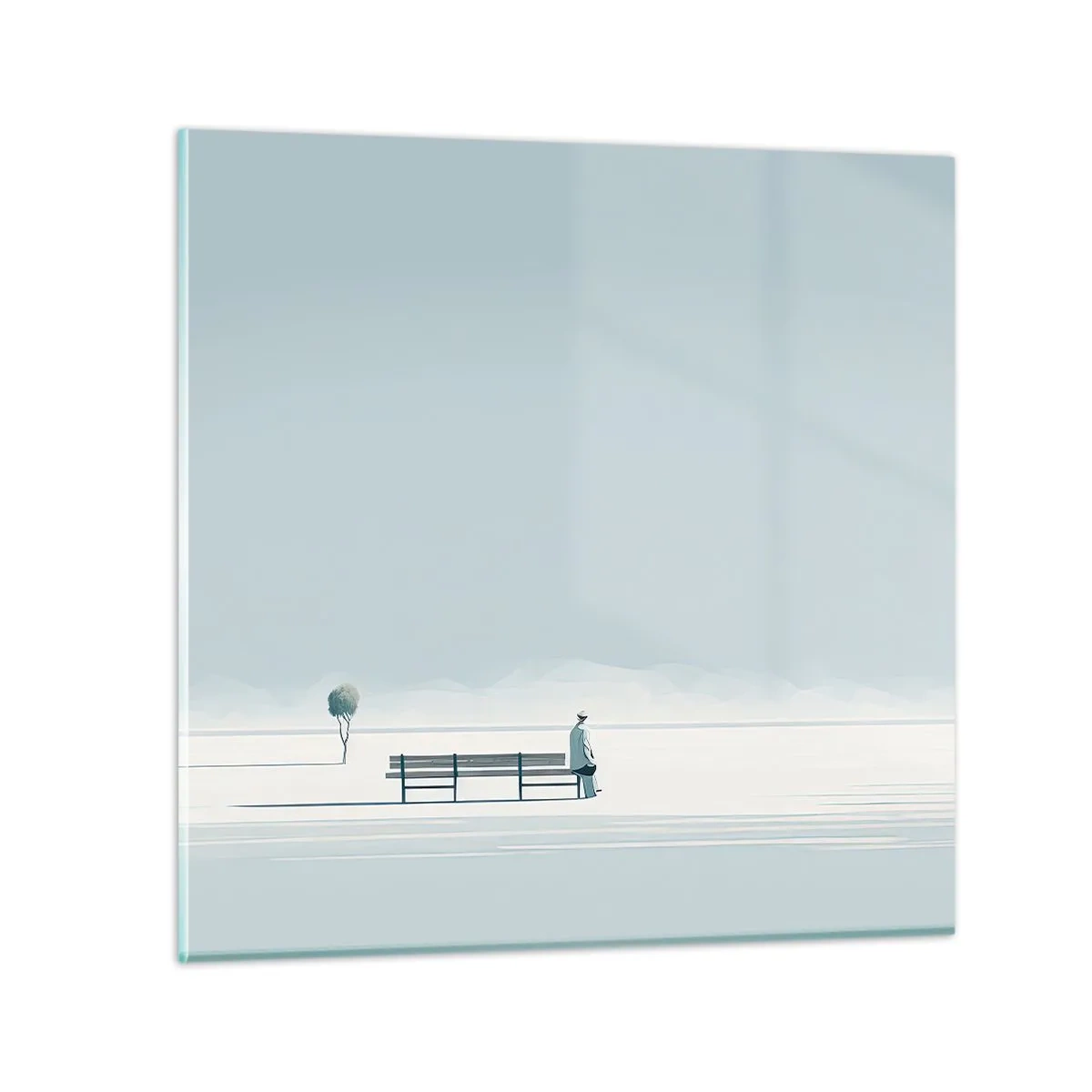 Quadro em vidro - Sim, estou esperando. - 60x60 cm