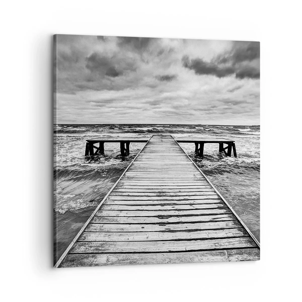 Quadro em tela - Estou à espera do vento, que vai dispersar... - 60x60 cm