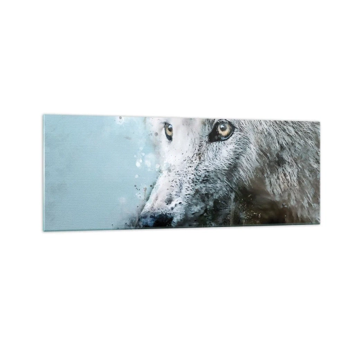 Quadro em vidro - Conheça a alma do lobo - 140x50 cm