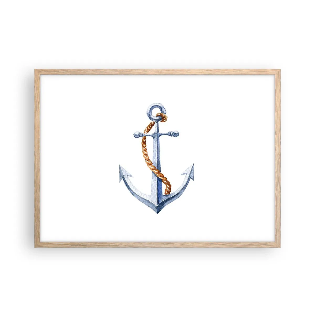 Pôster com moldura de carvalho claro - Ahoy aventura! - 70x50 cm