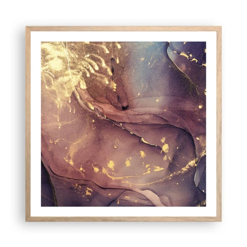 Pôster com moldura de carvalho claro - Matéria e espírito - 60x60 cm