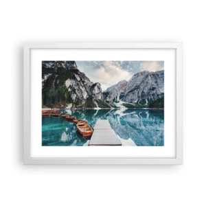 Pôster em moldura branca - Vamos mostrar-lhe a beleza - 40x30 cm