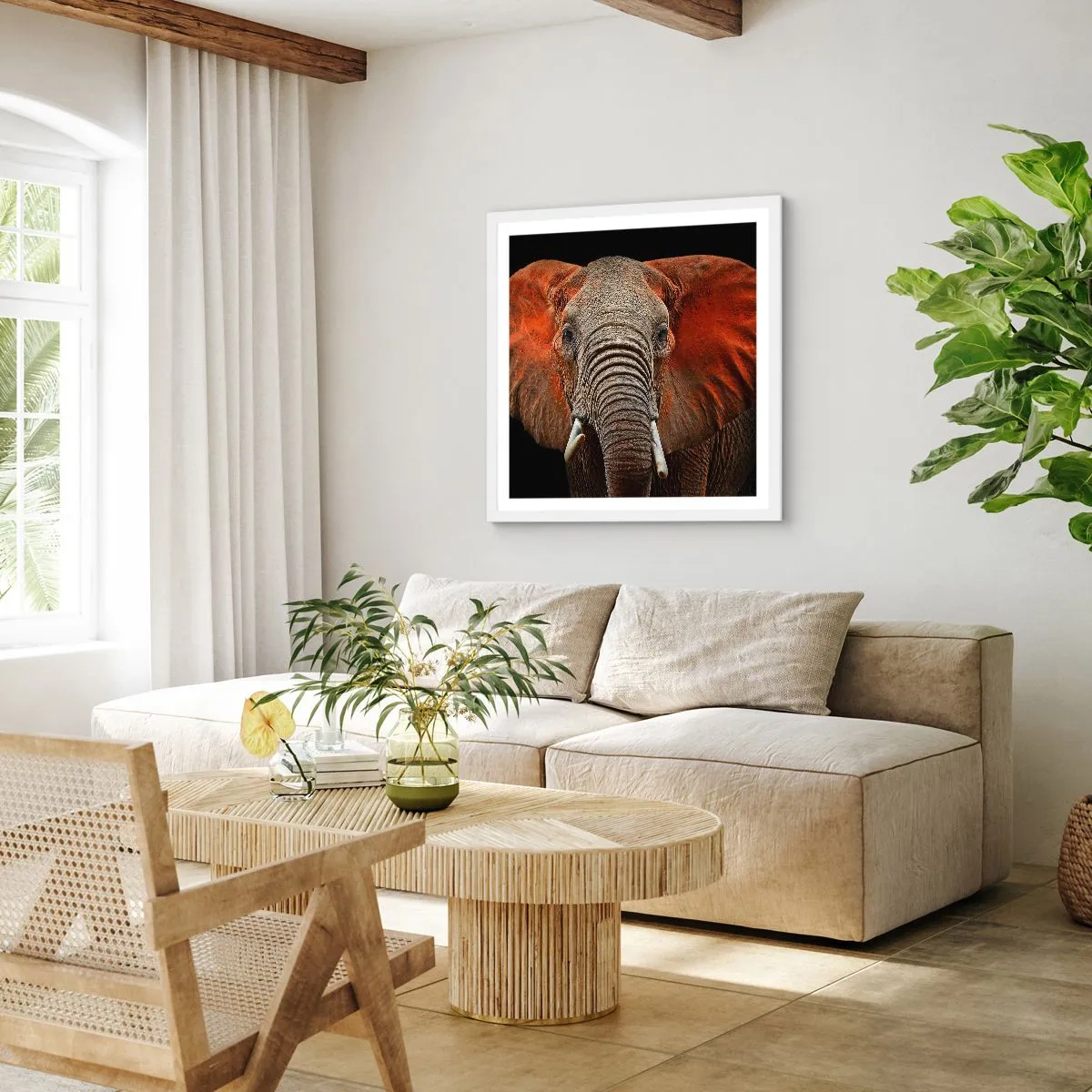 Pôster em moldura branca - Eu sou selvagem, e você? - 60x60 cm