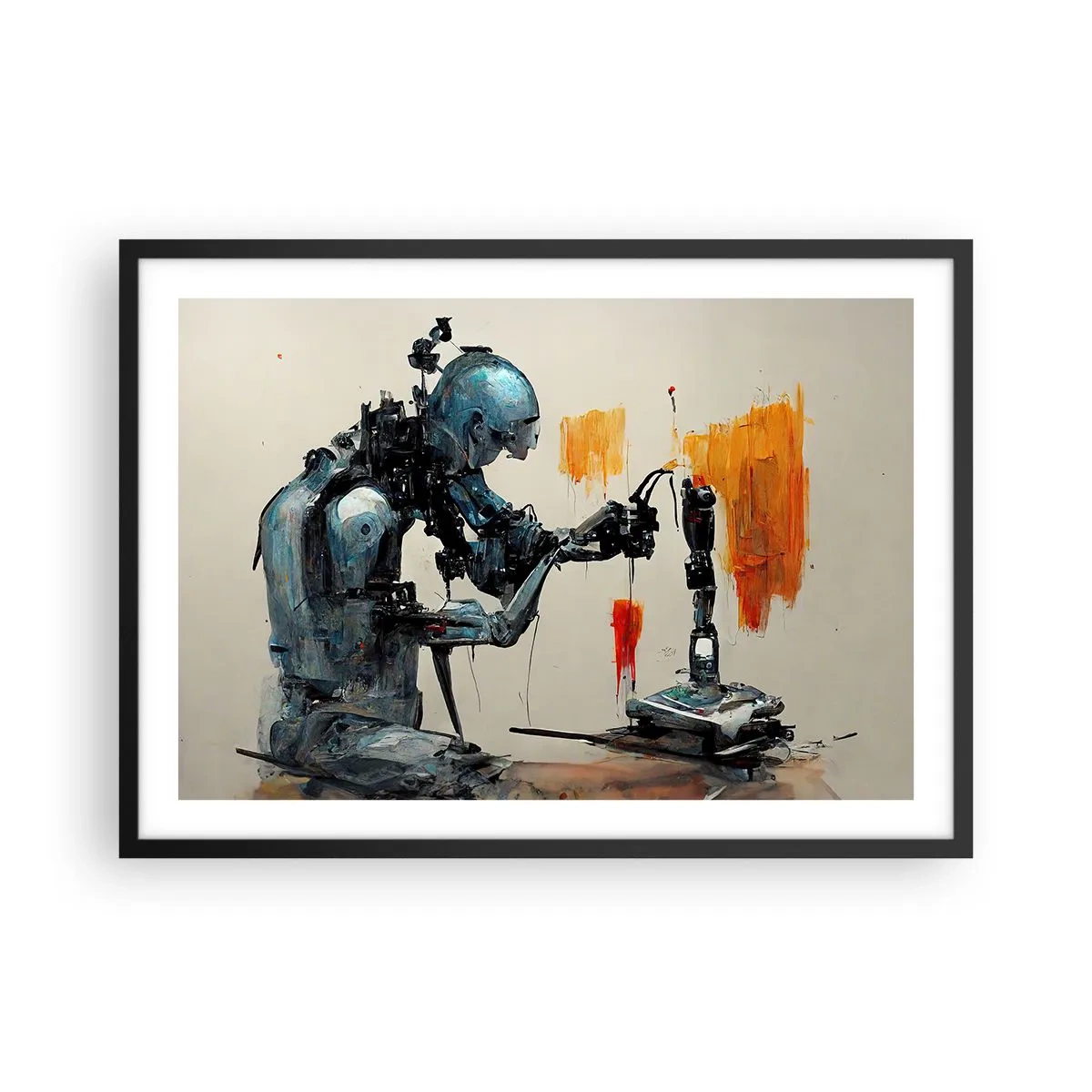 Pôster com moldura preta - Já amanhã… - 70x50 cm