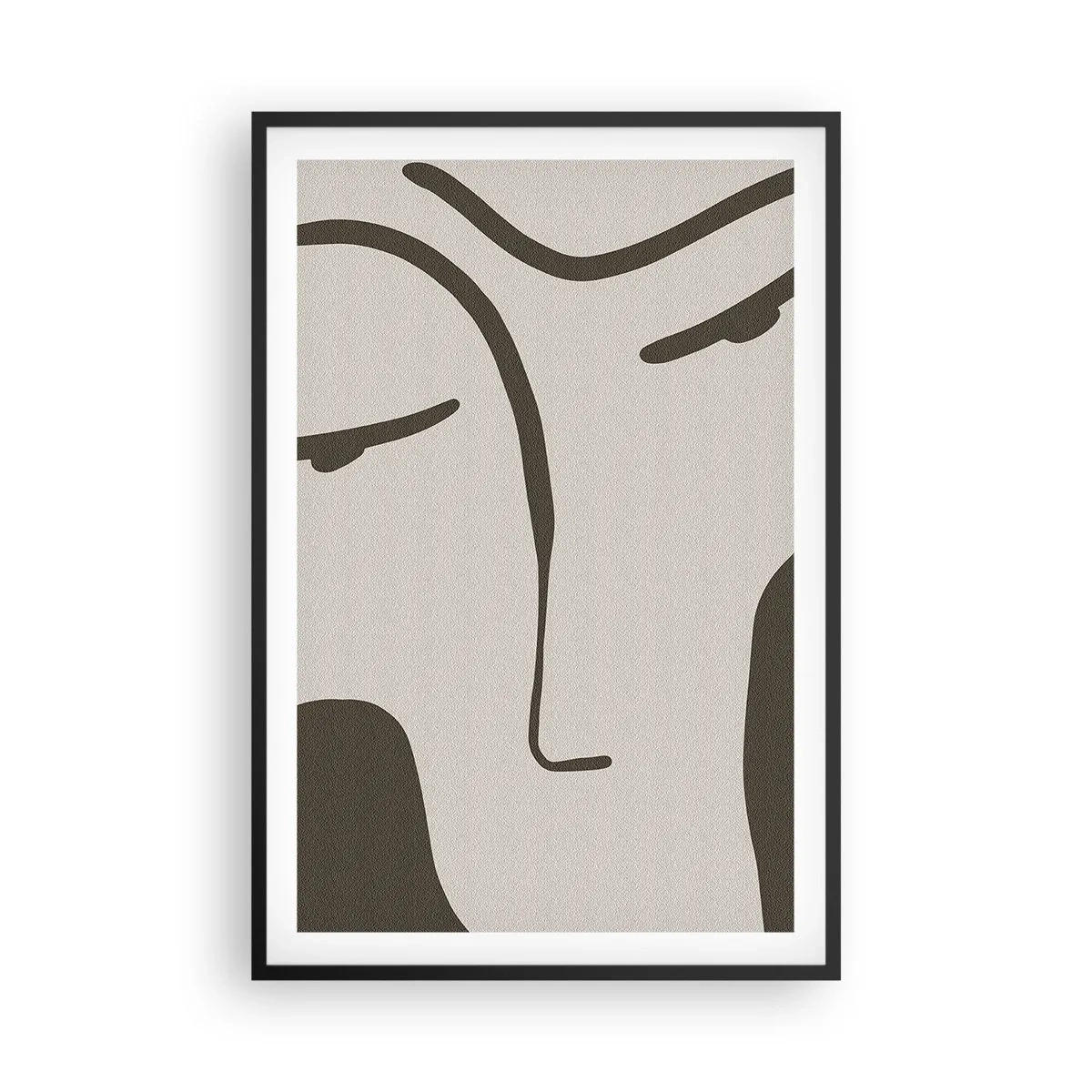 Pôster com moldura preta - Como uma pintura de Modigliani - 61x91 cm
