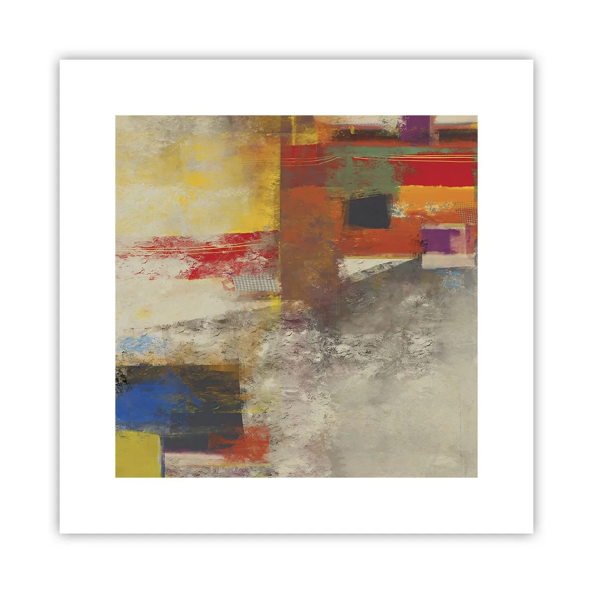 Pôster - Geometria das cores - 30x30 cm