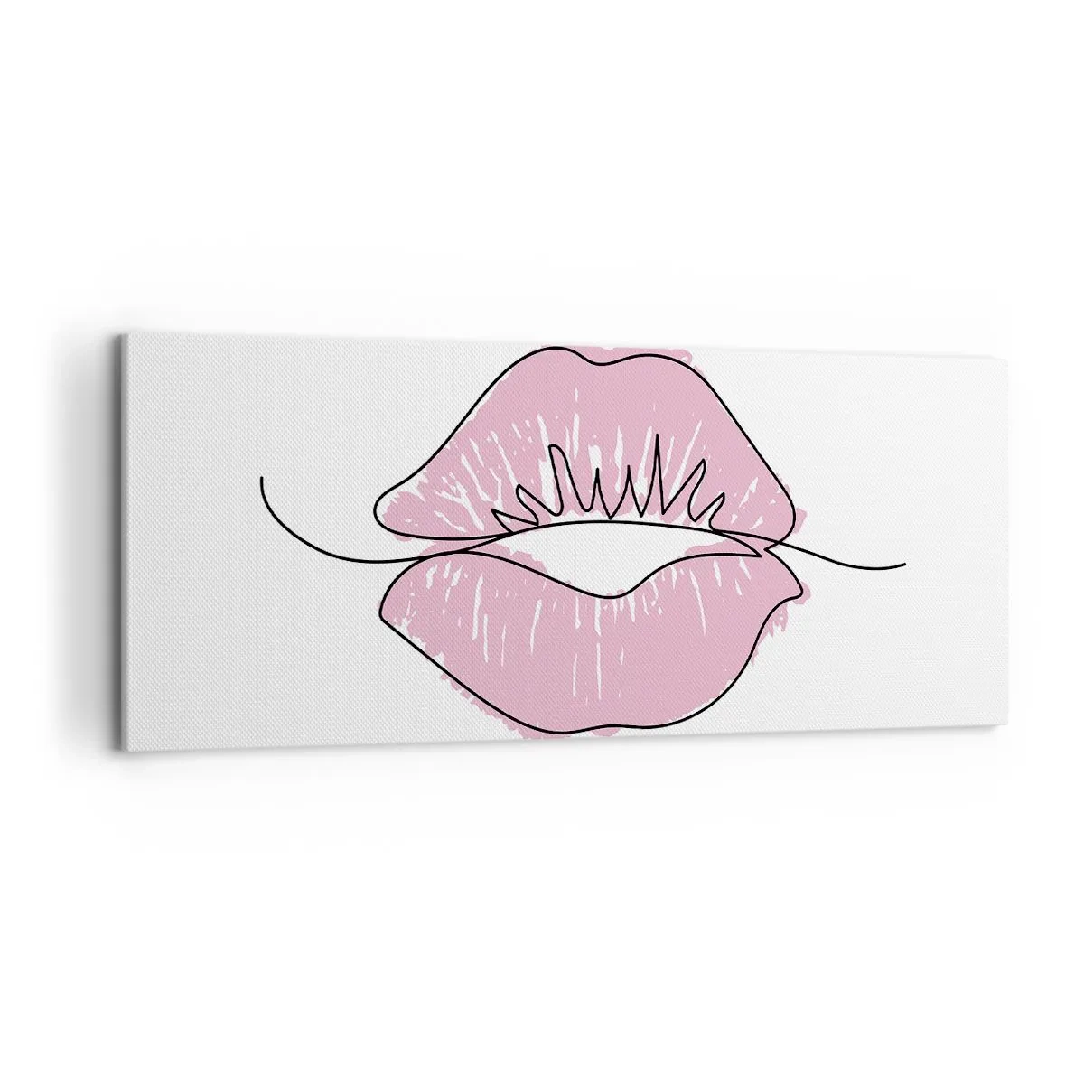 Quadro em tela - Pronto para beijar? - 100x40 cm